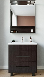 Бриклаер Мебель для ванной Чили 70 венге – фотография-1